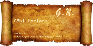 Göbl Mariann névjegykártya