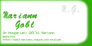 mariann gobl business card